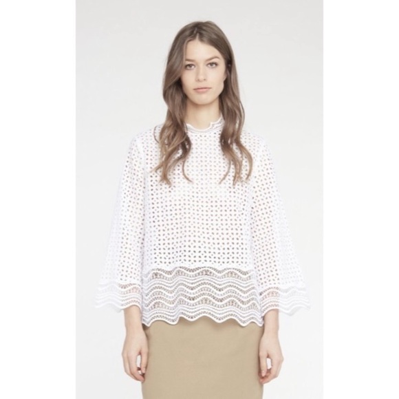 IRO Tops - IRO Violaine Eyelet Lace Cutout Blouse